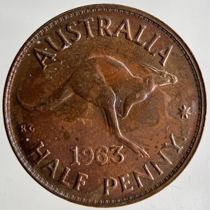 1963 Australia Half Penny Coin | Very High Grade