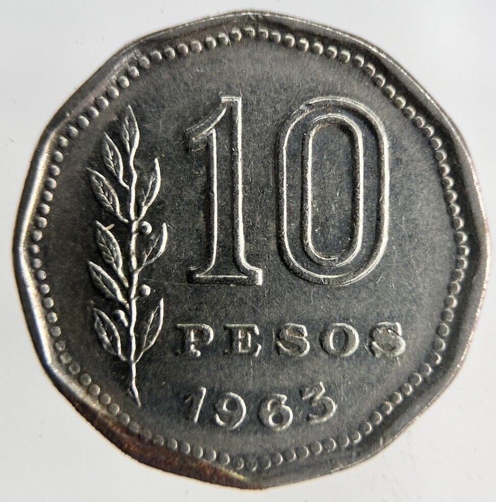1963 Argentina 10 Pesos Coin | Fine Collectable Grade