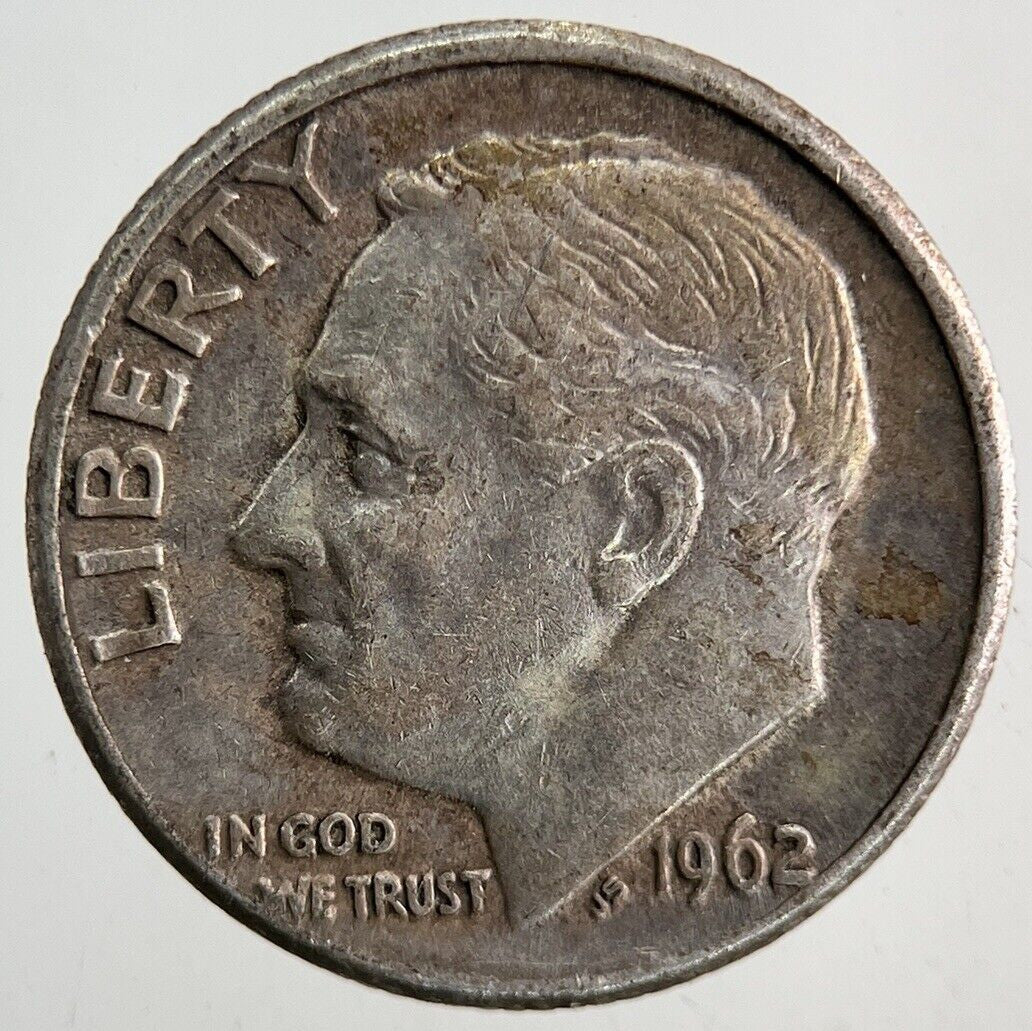 1962-D US USA Roosevelt One Dime Silver Coin | Fine Collectable Grade