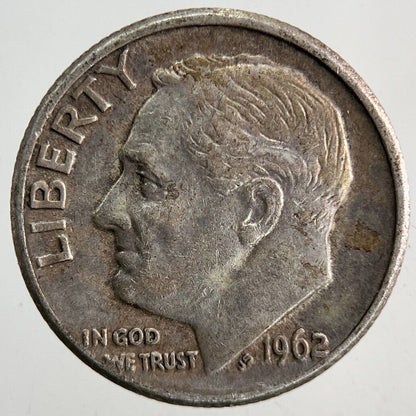 1962-D US USA Roosevelt One Dime Silver Coin | Fine Collectable Grade