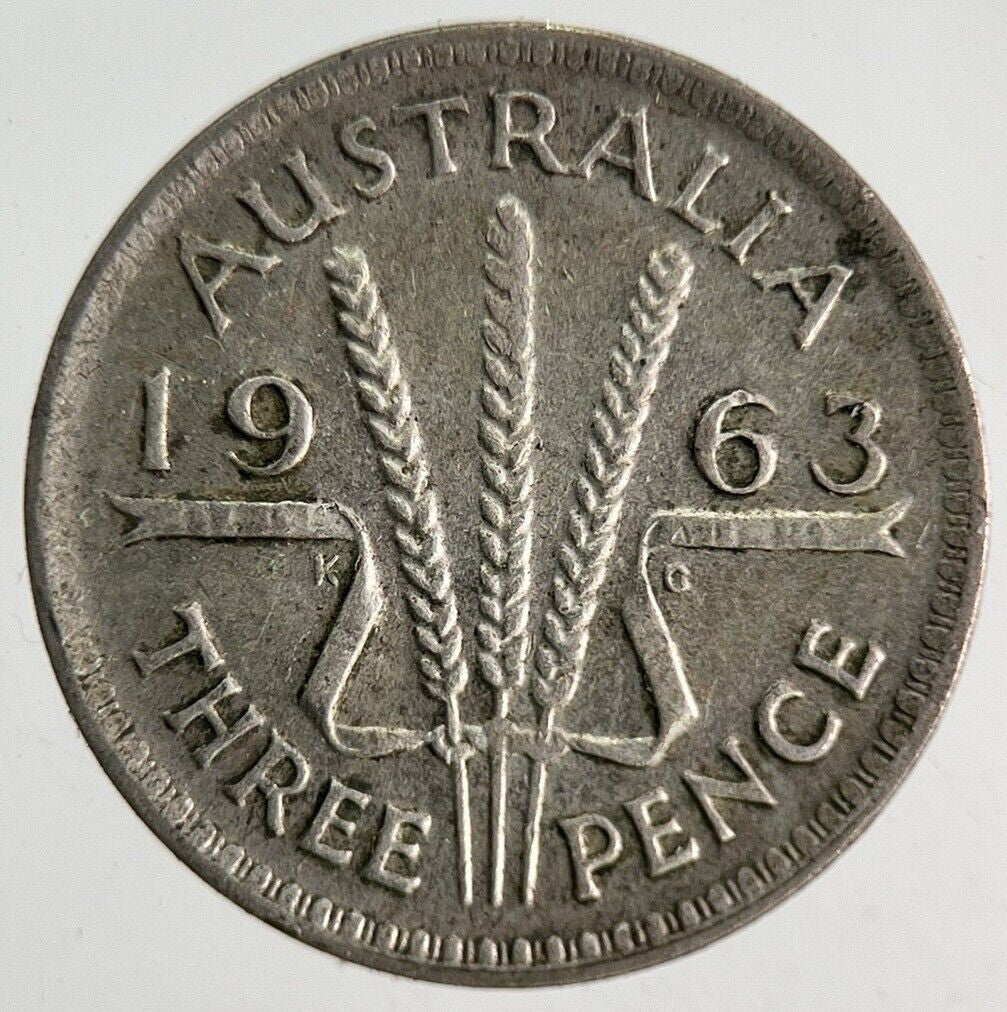 1963 Australia Silver Threepence Coin | Fine Collectable Grade