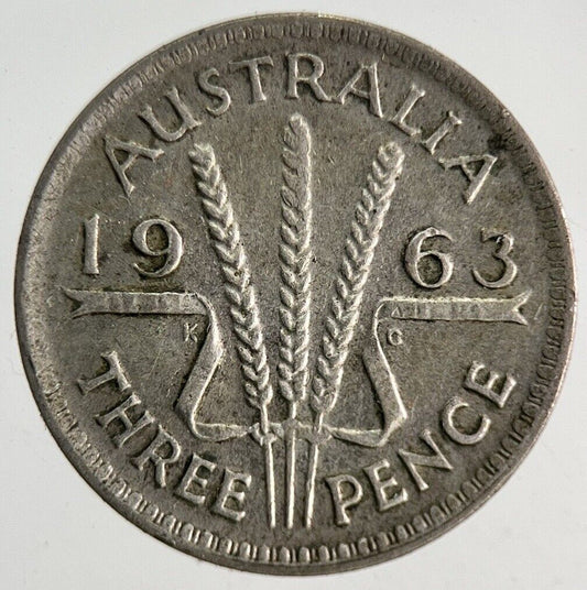 1963 Australia Silver Threepence Coin | Fine Collectable Grade