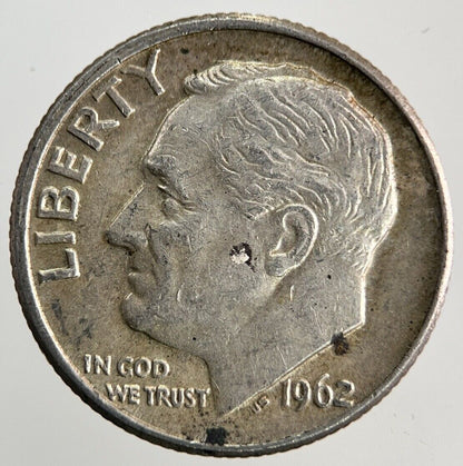 1962-D US USA Roosevelt Dime Silver Coin | Very High Grade