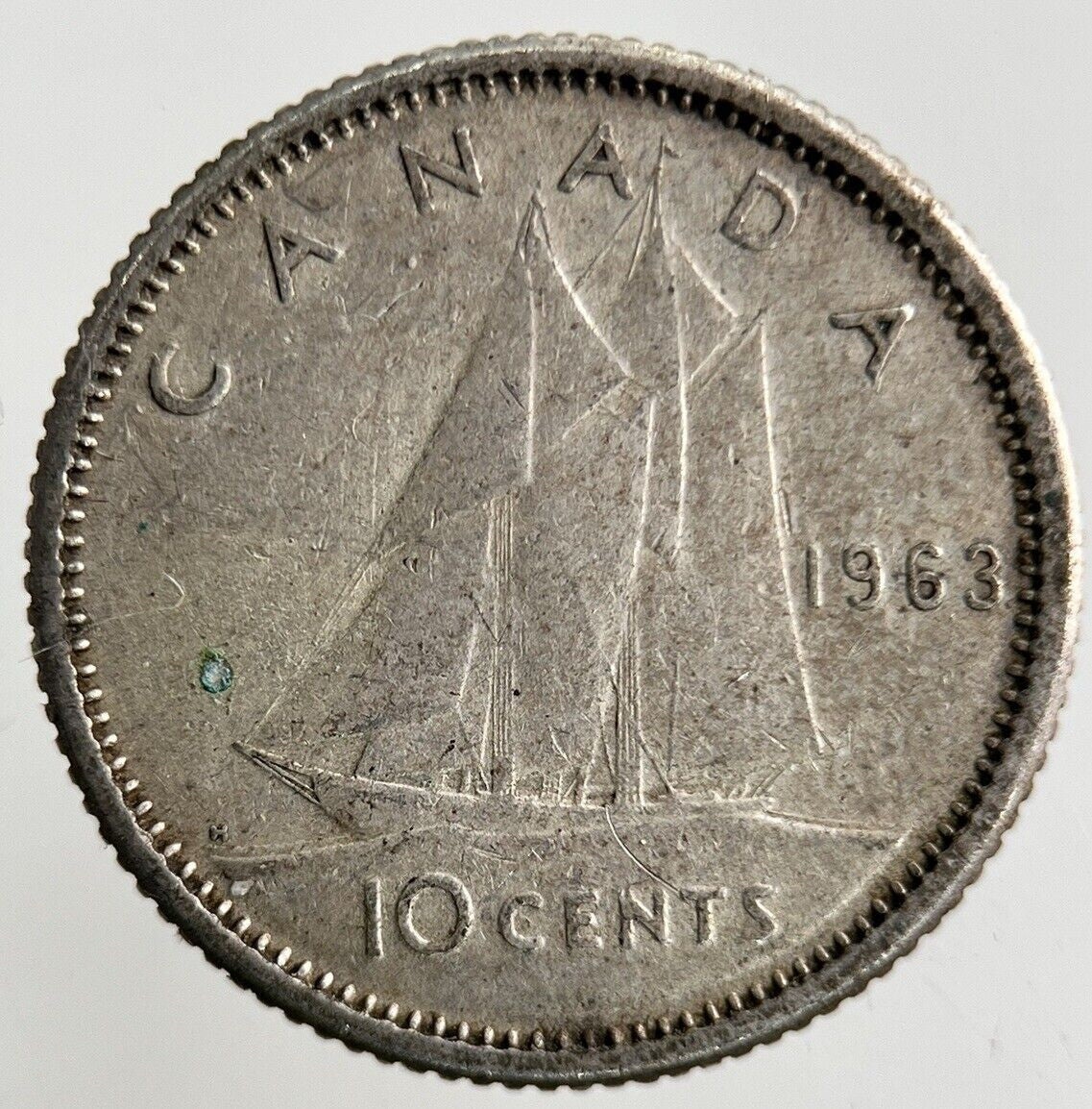 1963 Canada 10 Cents Silver Coin | Fine Collectable Grade