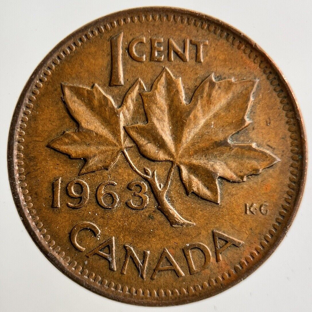 1963 Canada 1 Cent Coin | Fine Collectable Grade