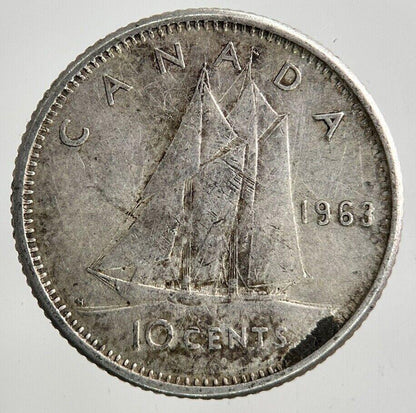 1963 Canada 10 Cents Silver Coin | Collectable Grade