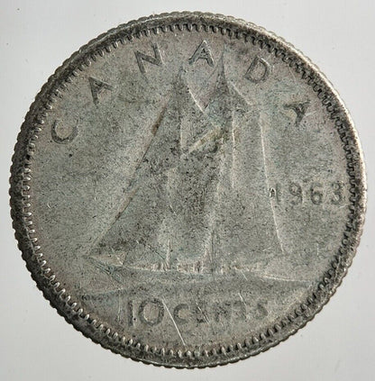 1963 Canada 10 Cents Silver Coin | Collectable Grade