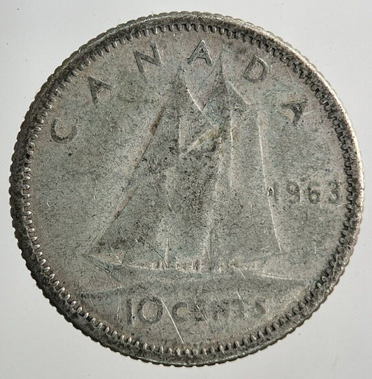 1963 Canada 10 Cents Silver Coin | Collectable Grade