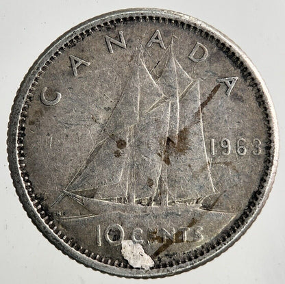1963 Canada 10 Cents Silver Coin | Collectable Grade