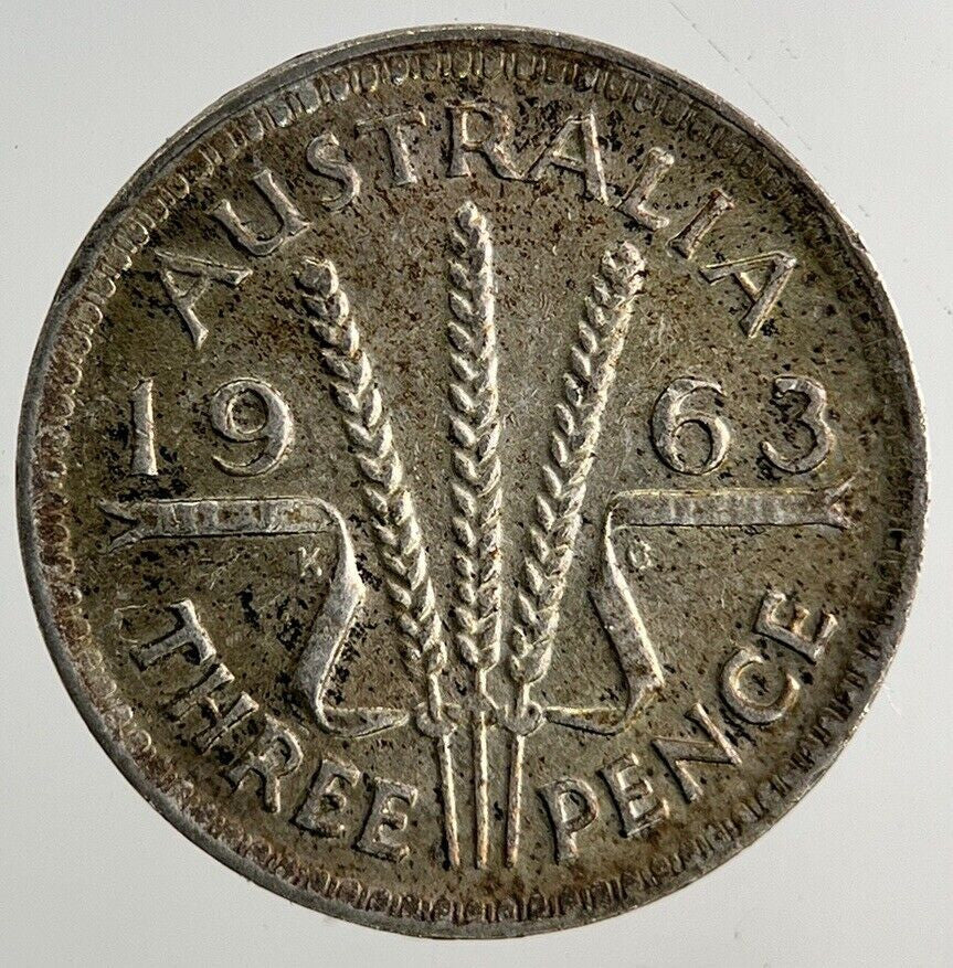 1963 Australia Threepence Silver Coin | Fine Collectable Grade