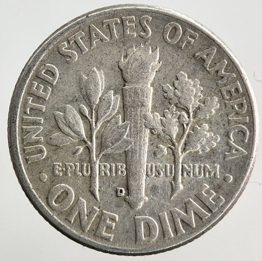 1962-D US USA Roosevelt One Dime Silver Coin | Fine Collectable Grade