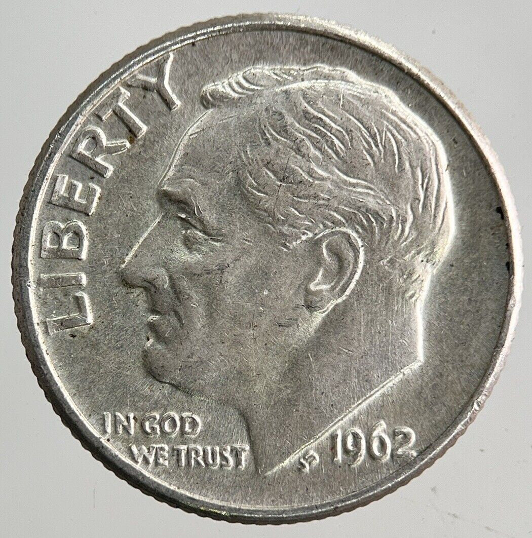 1962-D US USA Roosevelt One Dime Silver Coin | Very High Grade