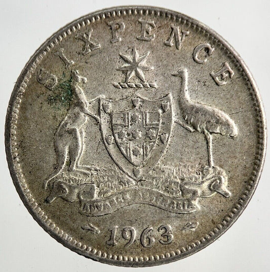 1963 Australia Sixpence Silver Coin | Fine Collectable Grade