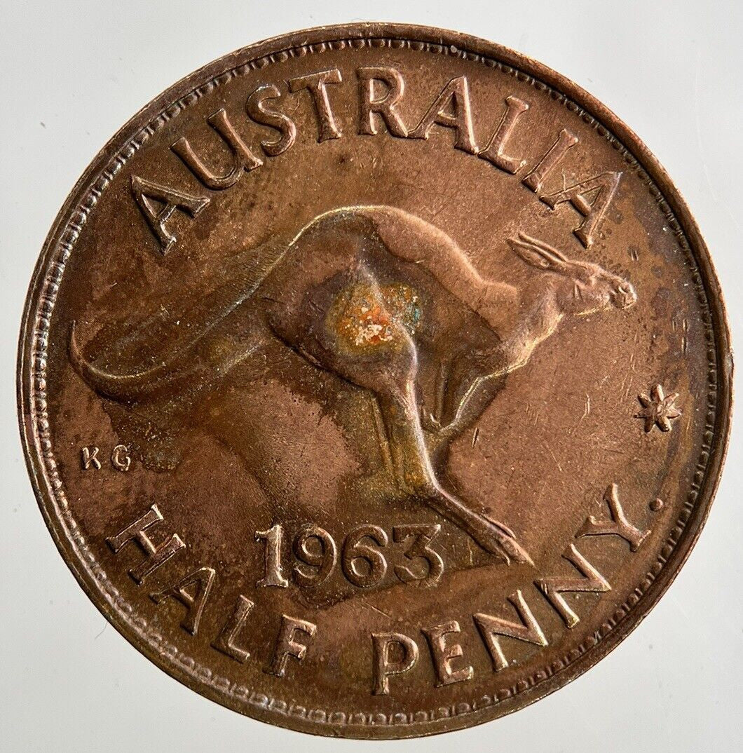 1963 Australia Half-Penny Coin | Fine Collectable Grade