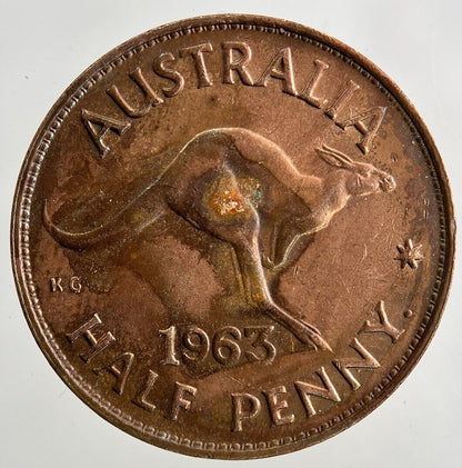 1963 Australia Half-Penny Coin | Fine Collectable Grade