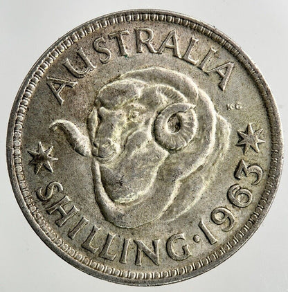 1963 Australia Shilling Silver Coin | Fine Collectable Grade