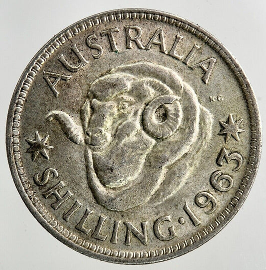 1963 Australia Shilling Silver Coin | Fine Collectable Grade