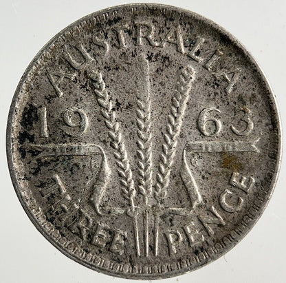 1963 Australia Threepence Silver Coin | Fine Collectable Grade