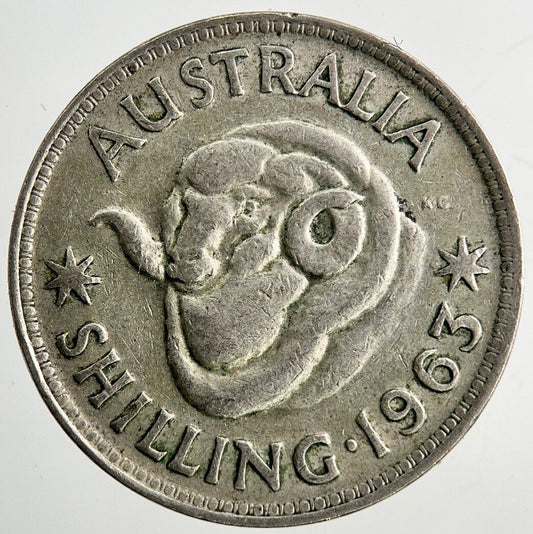 1963 Australia Shilling Silver Coin | Fine Collectable Grade