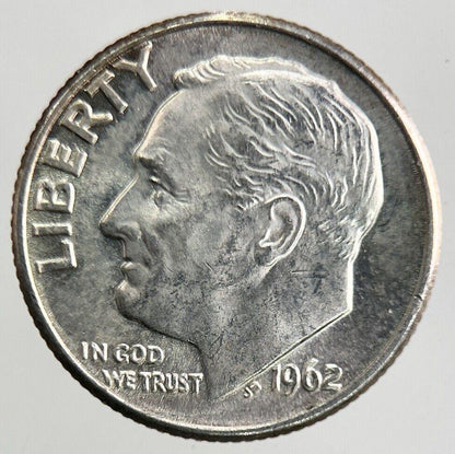 1962-D US USA Roosevelt One Dime Silver Coin | Very High Grade