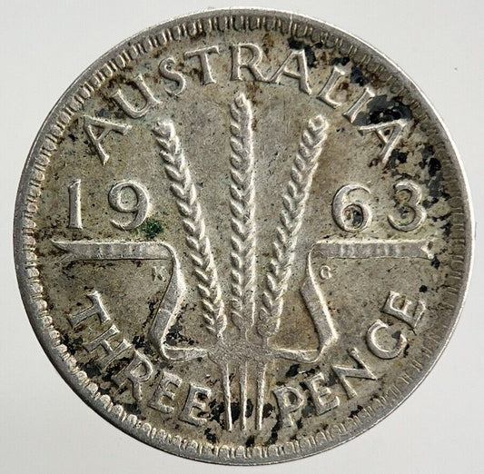 1963 Australia Threepence Silver Coin | Fine Collectable Grade