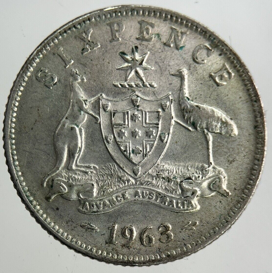 1963 Australia Sixpence Silver Coin | Very Fine Grade