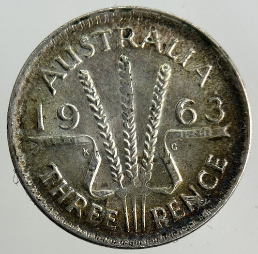 1963 Australia Threepence Silver Coin | Fine Collectable Grade