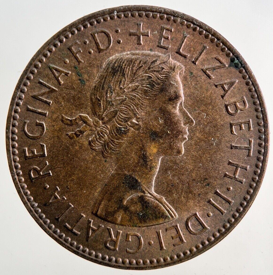 1963 Elizabeth II 2nd Half-Penny Coin | Very Fine Grade