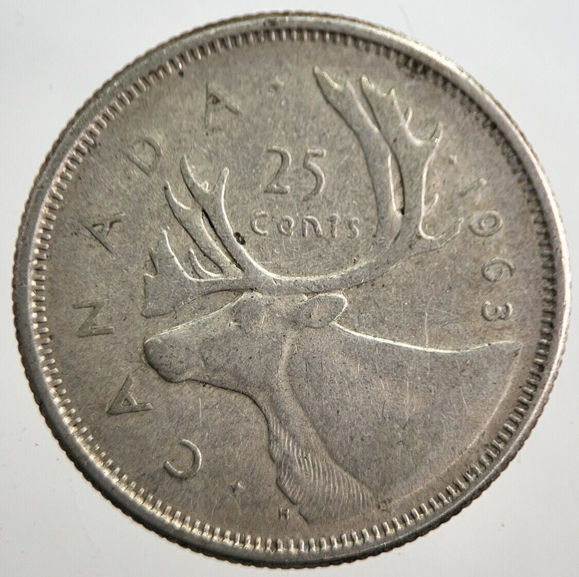 1963 Canada 25 Cents Silver Coin | Fine Collectable Grade | a7631