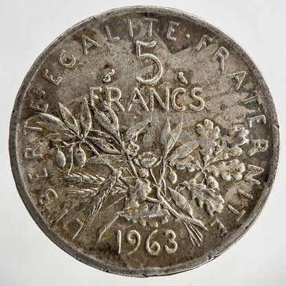 1963 France 5 Franc Silver Coin | Very High Grade