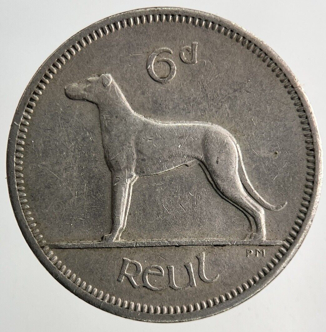 1963 Irish Dog Sixpence Coin | Very High Grade