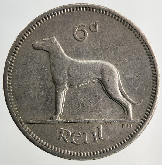 1963 Irish Dog Sixpence Coin | Very High Grade
