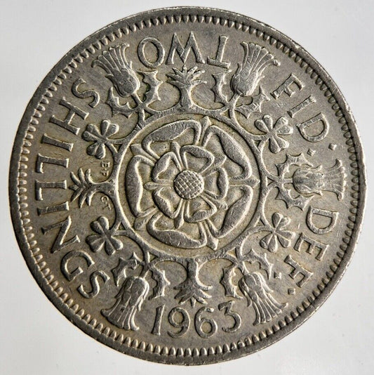 1963 Elizabeth II Florin / 2 Shillings Coin | Fine Collectable Grade