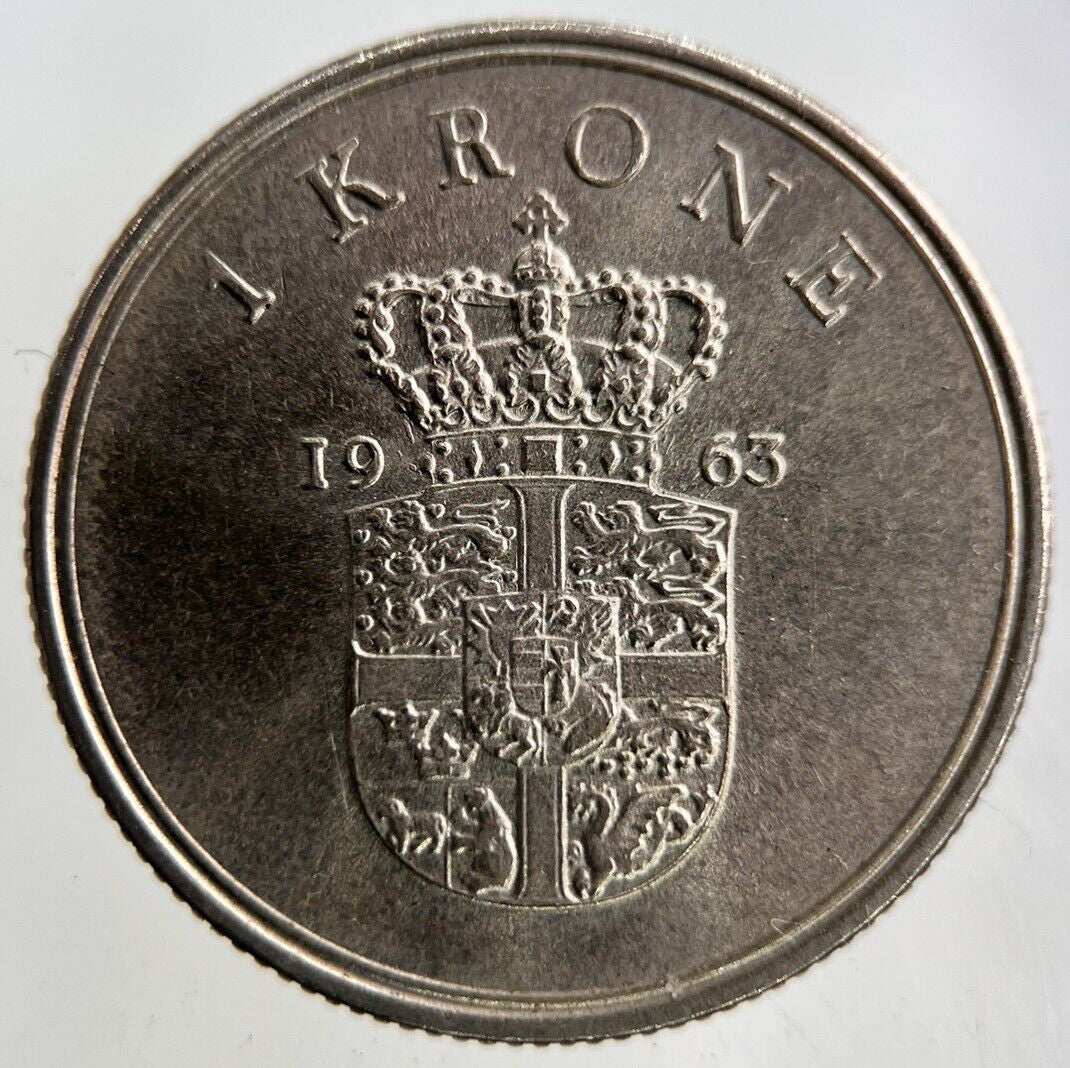 1963 Denmark 1 Krone Coin | Fine Collectable Grade