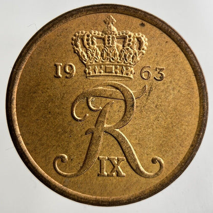 1963 Denmark 5 Ore Coin | Fine Collectable Grade