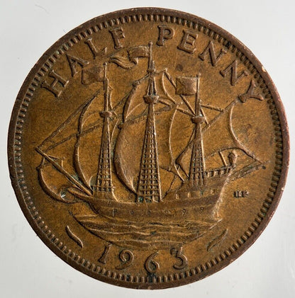 1963 Elizabeth II 2nd Half-Penny Coin | Fine Collectable Grade