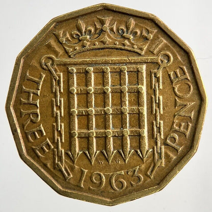 1963 Elizabeth II 2nd Brass Threepence Coin | Fine Collectable Grade