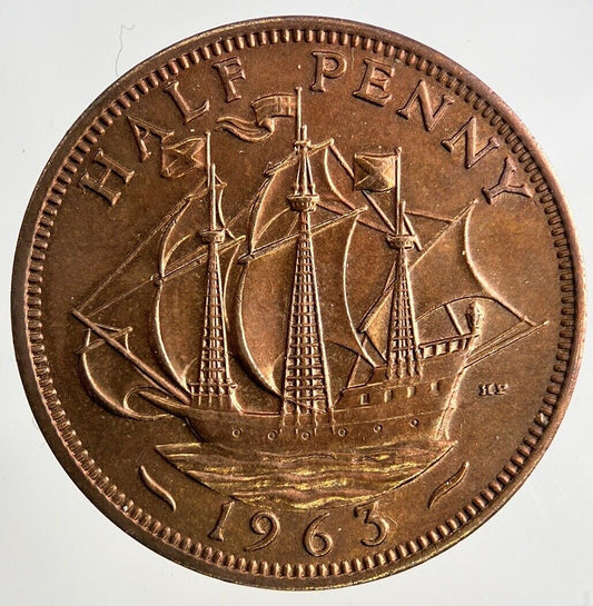 1963 Elizabeth II 2nd Half-Penny Coin | Fine Collectable Grade