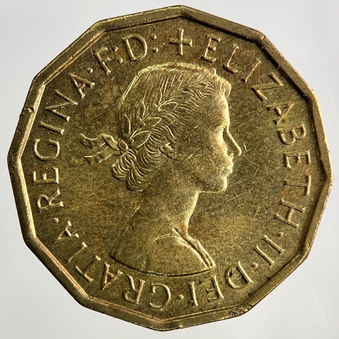 1963 Elizabeth II 2nd Brass Threepence Coin | Very High Grade