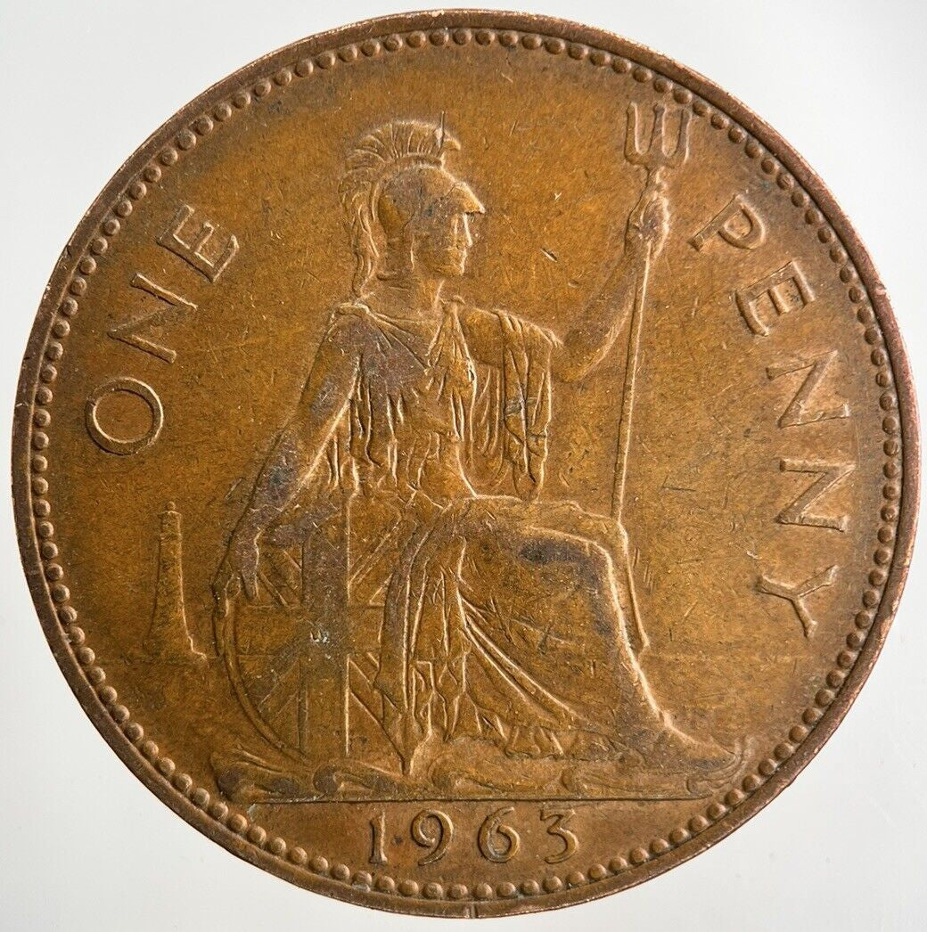 1963 Elizabeth II 2nd One Penny Coin | Fine Collectable Grade