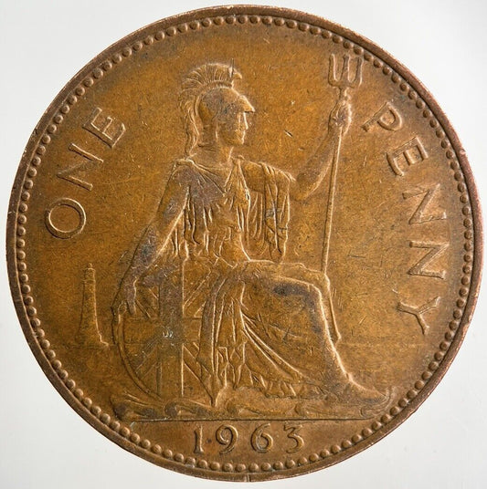 1963 Elizabeth II 2nd One Penny Coin | Fine Collectable Grade