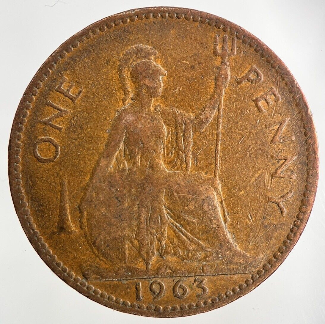 1963 Elizabeth II 2nd One Penny Coin | Collectable Grade