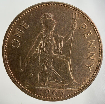 1963 Elizabeth II 2nd One Penny Coin | Very High Grade