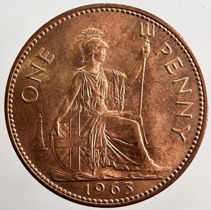 1963 Elizabeth II 2nd One Penny Coin | Very High Grade