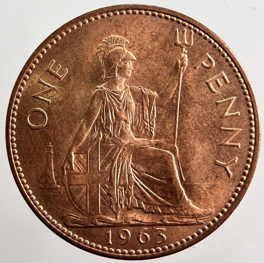 1963 Elizabeth II 2nd One Penny Coin | Very High Grade