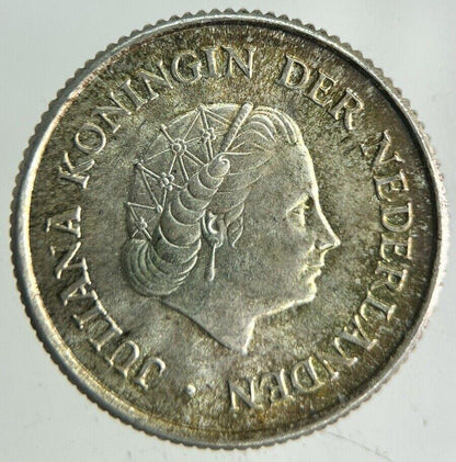 1963 Netherlands 1/4 Gulden Silver Coin | Very High Grade