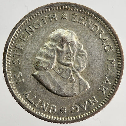 1963 South Africa 6c 5 Cents Silver Coin | Very High Grade | a8210