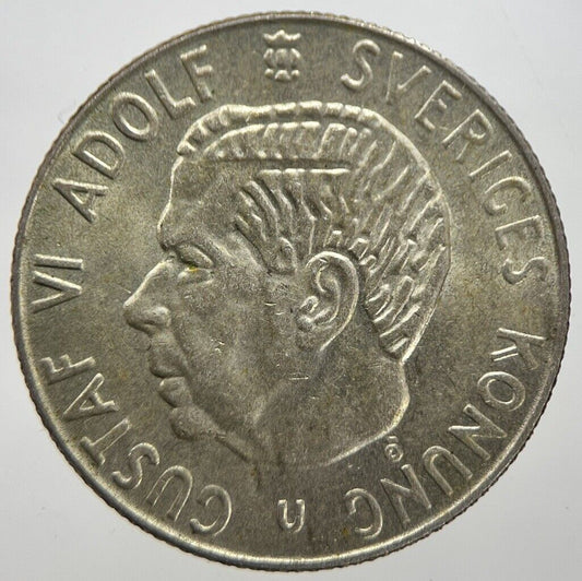 1963 Sweden 1 One Krona Silver Coin | Fine Collectable Grade | a7269