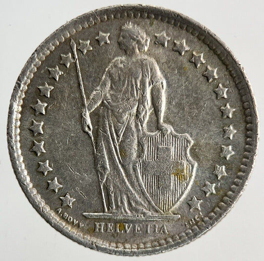 1963 Switzerland Swiss 1/2 Half Franc Silver Coin | Fine Collectable Grade