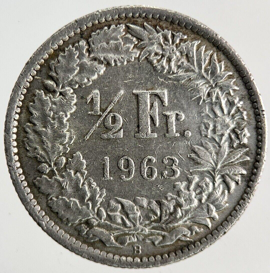 1963 Switzerland Swiss 1/2 Half Franc Silver Coin | Fine Collectable Grade